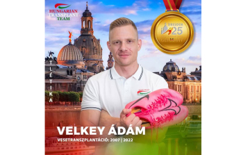 Velkey-Guth Ádám aranyérmet szerzett a Szervátültetettek Világjátékán