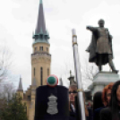 Kossuth szobor megkoszorúzása