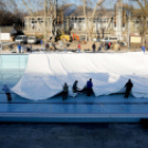 Városi Strandfürdő - Megérkezett a sátortető