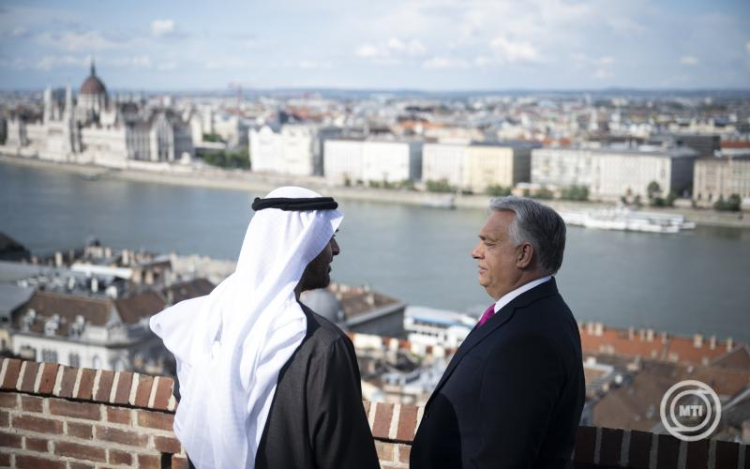Orbán Viktor hivatalos látogatás keretében fogadta az Egyesült Arab Emírségek elnökét