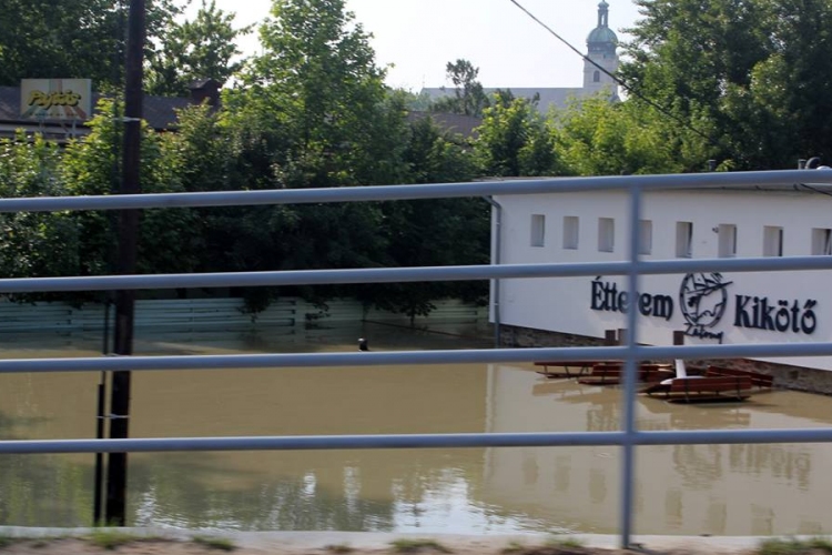 Árvíz - Tetőztek a folyók Győrnél